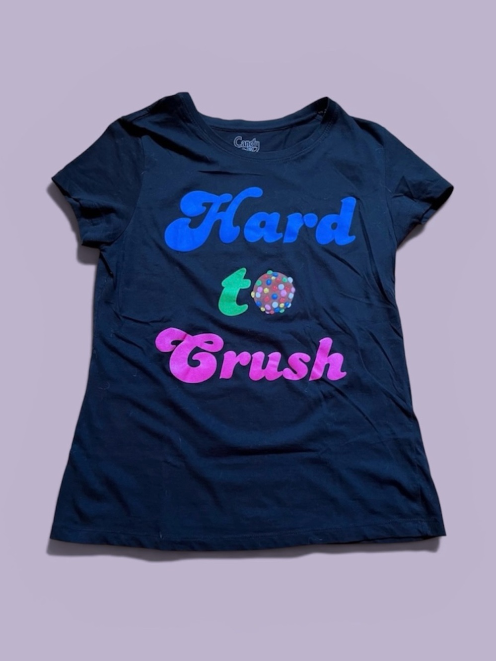 NWOT ✨RARE Official Candy Crush Saga "Hard To Crush" ✨ Cotton Graphic Tee